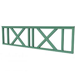 Hekwerk met kruis vuren type C, 278,5 x 73 cm, jungle groen gespoten.