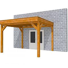 Buitenverblijf aan huis Premium I, douglas, basismodel L/D, 357x299 cm, transparant gespoten.