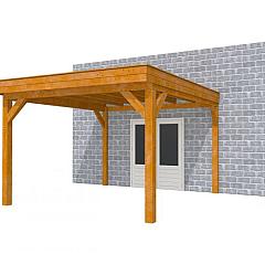 Buitenverblijf aan huis Premium I, douglas, basismodel XXL/D, 357x392 cm, transparant gespoten.