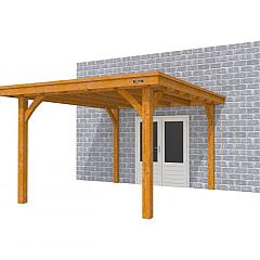 Buitenverblijf aan huis Excellent I, douglas, basismodel XXL/C, 307x392 cm, transparant gespoten.