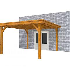 Buitenverblijf aan huis Excellent I, douglas, basismodel XXL/D, 357x392 cm, transparant gespoten.