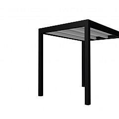 Buitenverblijf plat dak Allure I, vuren, basismodel L/A, 203x303 cm, lichtgrijs gespoten.