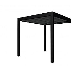 Buitenverblijf plat dak Allure I, vuren, basismodel L/B, 253x303 cm, antraciet gespoten.