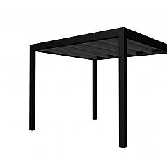 Buitenverblijf plat dak Allure I, vuren, basismodel L/C, 303x303 cm, antraciet gespoten.