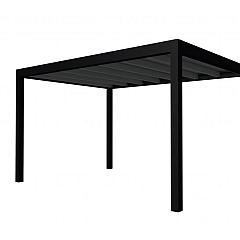 Buitenverblijf plat dak Allure I, vuren, basismodel L/E, 395x303 cm, antraciet gespoten.