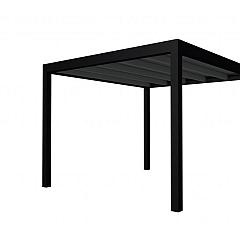 Buitenverblijf plat dak Allure I, vuren, basismodel XL/C, 303x353 cm, antraciet gespoten.