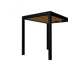 Buitenverblijf plat dak Allure I, douglas, basismodel L/A, 203x303 cm, groen geïmpregneerd.