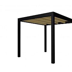 Buitenverblijf plat dak Allure I, vuren, basismodel L/B, 253x303 cm, groen geïmpregneerd.