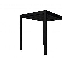 Buitenverblijf plat dak Allure I, douglas, basismodel L/A, 203x303 cm, zwart geïmpregneerd.