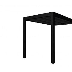 Buitenverblijf plat dak Allure I, douglas, basismodel XL/A, 203x353 cm, zwart geïmpregneerd.