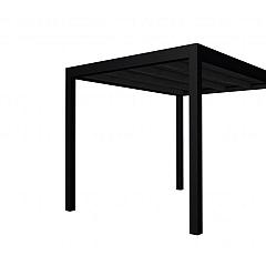 Buitenverblijf plat dak Allure I, douglas, basismodel XL/B, 253x353 cm, zwart geïmpregneerd.