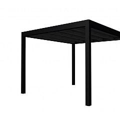 Buitenverblijf plat dak Allure I, douglas, basismodel XL/C, 303x353 cm, zwart geïmpregneerd.