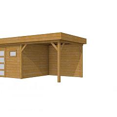 Douglas Topvision Raaf, 298 x 298 en luifel 300 cm, groen geïmpregneerd.