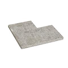 Blue Stone strook gevlamd & geborsteld 30 cm breed hoekstuk 50/30x3 cm.