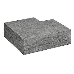 Blue Stone traptrede gevlamd & geborsteld hoekstuk 50/35x15 cm.