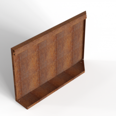 Bloembak Module+ Uitwendig hoekpaneel (B) 90x56 cm L