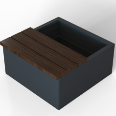 Zitbank | Recht | Hardhout | 150x47 cm