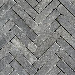 Retrostones Plus | Grijs/Zwart | Getrommeld | 5x20x6,4 cm