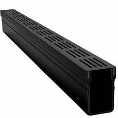 Garden Drain | Designgoot | Zwart aluminium | 100x6,5x10 cm