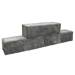 Natuursteen | Basalt Rion | Antraciet | 50x12x12 cm | Stapelblok