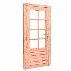 Links draaiende enkele deur | 8-ruits | Glas | 90x201 cm (bxh)