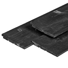 Douglas | Zweeds rabat (17,5cm werkend) | Fijnbezaagd | Zwart | Geïmpregneerd | 500x19,5x2,7 cm