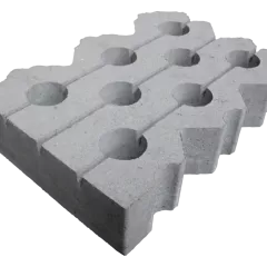 Grasbetontegel type K 40x60x12(40 cm. zijde vlak + bovenzijde vlak) K85912 klasse B BK15 GRN+