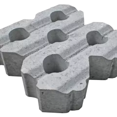 Grasbetontegel type H 40x40x12(rondom hol-dol) K85911  BK25