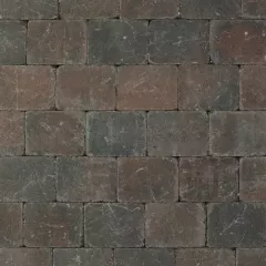 Metro Trommelsteen 15x20x6 bruin/zwart genuanceerd