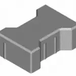 Ecotop Base H-verbandsteen 20x16,4/11,7x8 vlak antraciet KOMO PL2