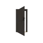 Excellent/Elegant Enkele Deur Zwart Vuren Dicht  Linksdraaiend