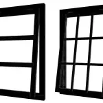 Excellent/Elegant Uitzetraam Compleet Zwart (losse roedes)