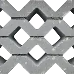 Grasbetontegel type F 40x60x10 (bovenzijde vlak) BK5 vierkante gaten