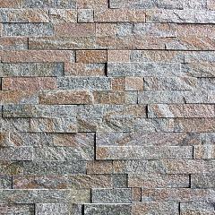 Green Quartzite steenstrip eind/hoekstuk 45/15x15x1-2,5 cm.