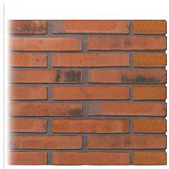 Gevelsteen | Vormbak Wasserstrich | Napoli Nero (Oranje Bont gesinterd) | Hilversums formaat