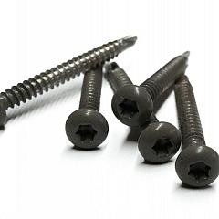 RVS schroef met gekleurde top voor NTW Castellation PRO, set a 50 stuks incl. bit, Silver gray.