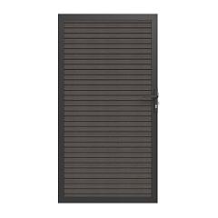 NewTechWood co-extrusie composiet deur in aluminium frame, horizontaal triple, 100 x 195 cm, Silver Gray.