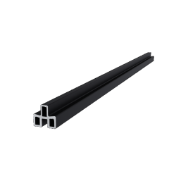 NewTechWood aluminium frameset t.b.v. triple schermplanken, zwart.