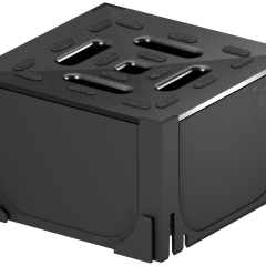 ACO Hexaline hoekelement zwart, incl. zwart kunststof rooster