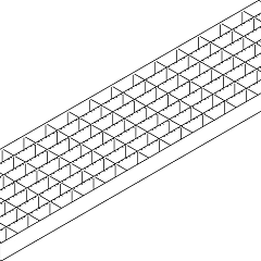 Maasrooster verzinkt staal L=500mm 30/10 ACO Hexaline 2.0 en ACO Euroline