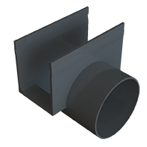 ACO SlimLine zij-uitloop 80mm