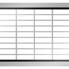 Langsprofielrooster RVS, L=500mm tbv. ACO Hexaline, Euroline en Highline
