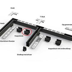 Aquadrain afvoergoot koppelstuk 65/10