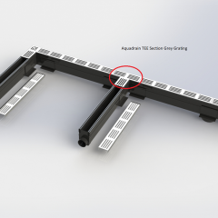Aquadrain afvoergoot grijs T-splitsing 65/10