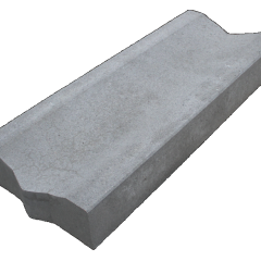 Molgootelement 40x12,5x100 holling is 26/4 grijs