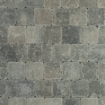 Metro Trommelsteen 15x15x6 S grijs/zwart genuanceerd