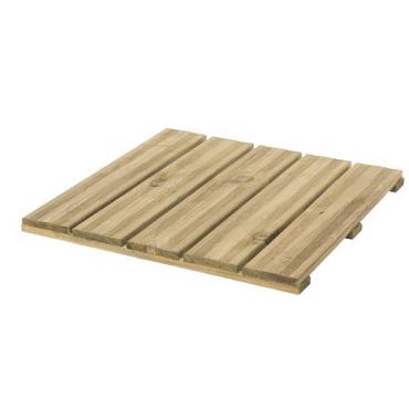 Reliëftegel 50 x 50 cm, latdikte 16 mm, groen geïmpregneerd.