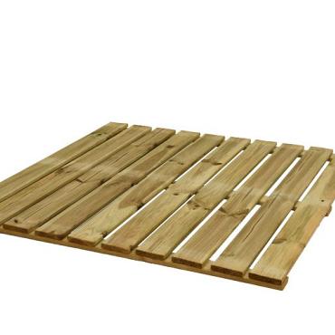 Tuintegel 100 x 100 cm, latdikte 18 mm, groen geïmpregneerd.