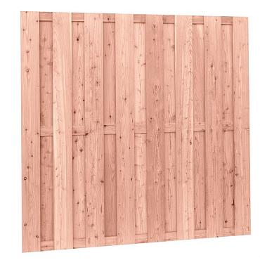Douglas fijnbezaagd plankenscherm 18-planks 15 mm, 180 x 180 cm, onbehandeld.