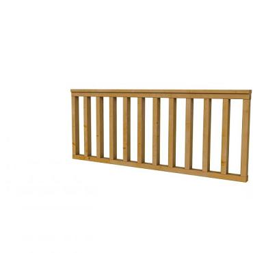 Hekwerk recht douglas type A, 178,5 x 73 cm, groen geïmpregneerd.